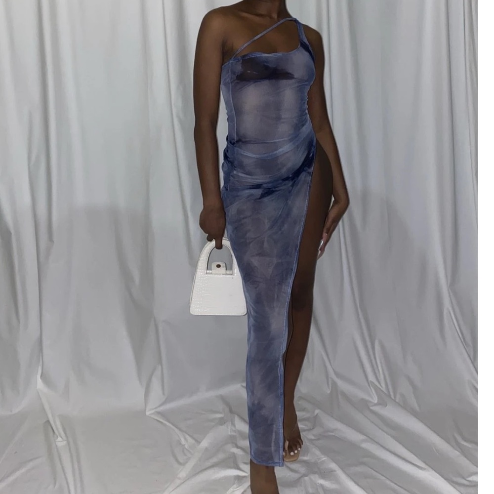 Custom made Side split dress